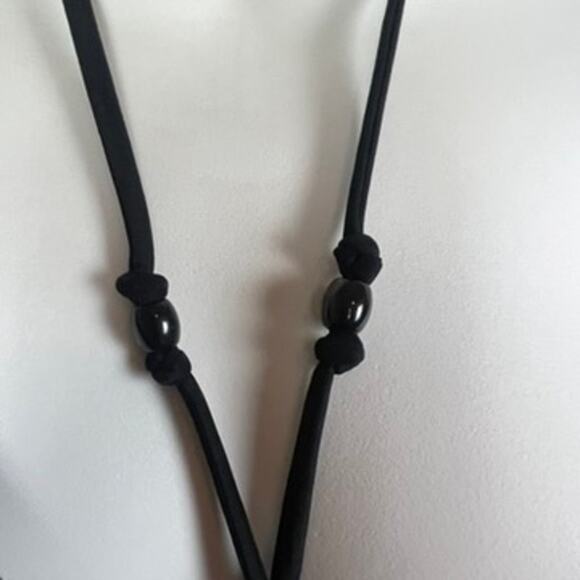 J. Crew One Piece Swimsuit Style BH518 Strappy Black Size 12 Tie Open Back - Picture 4 of 8